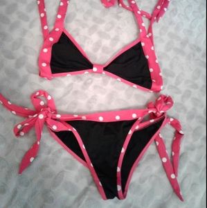 Black and pink bikini
